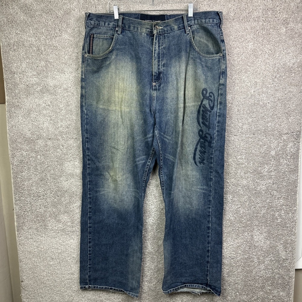 Phat Farm Jeans Men 40x32 Straight Denim Pants Faded Baggy Rap Vintage Y2K Adult